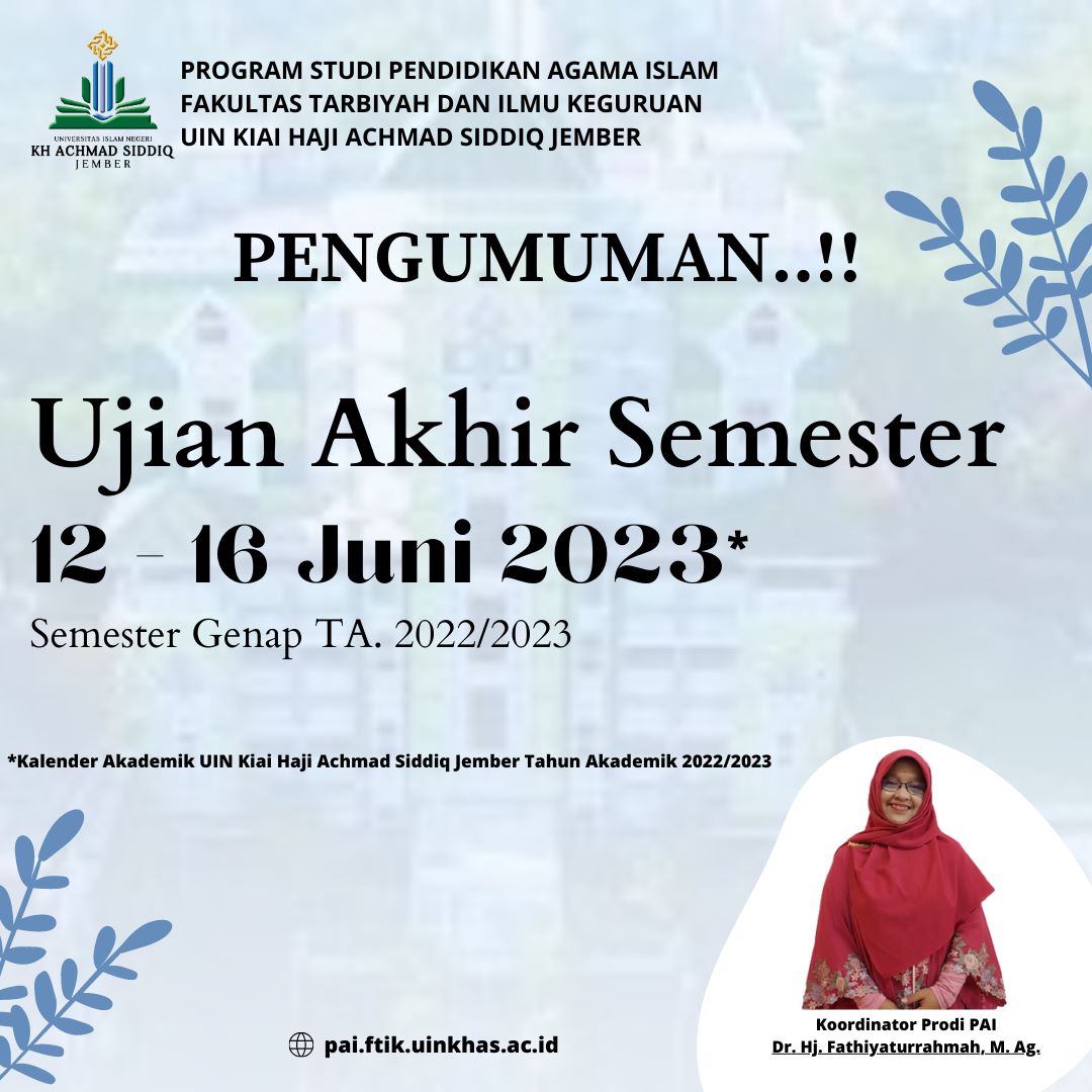 SELAMAT MELASANAKAN UAS TA. 2022/2023